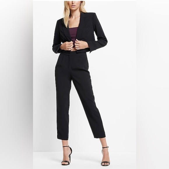 Express Super High Waisted Pleated Ankle Pants Size 12 - Picture 12 of 16